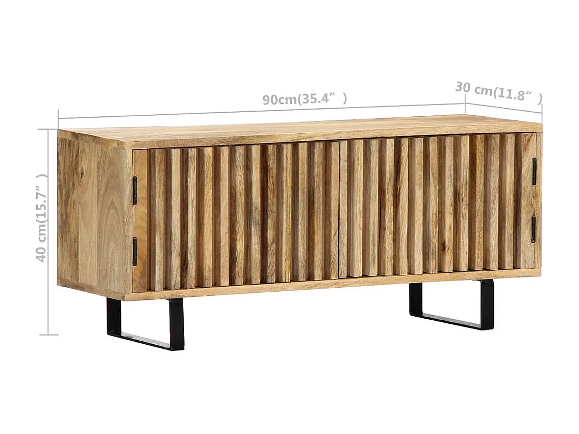 Tv-meubel 90x30x40 cm massief mangohout