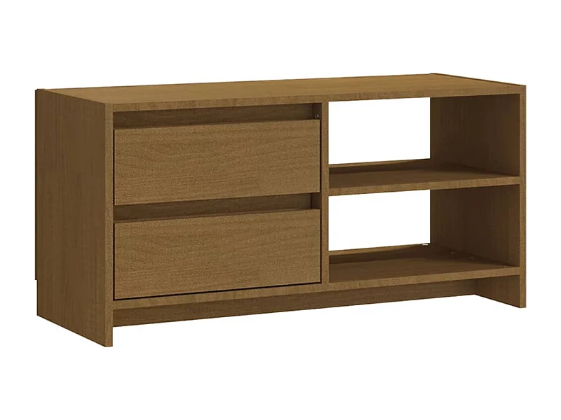 Meuble TV Marron miel 80x31x39 cm Bois de pin massif
