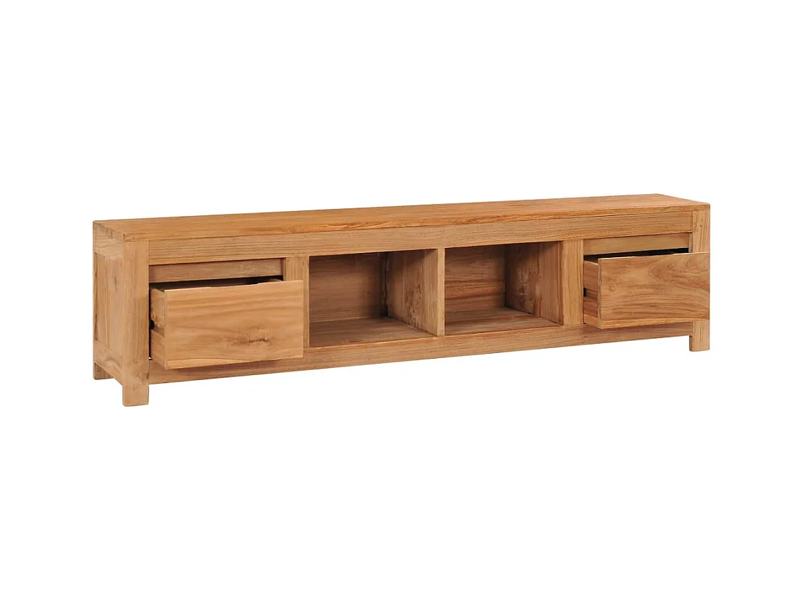 Meuble TV 135x30x35 cm Bois de teck massif