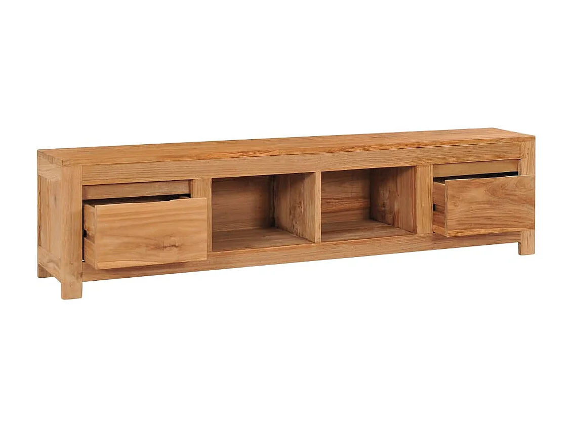 Meuble TV 135x30x35 cm Bois de teck massif