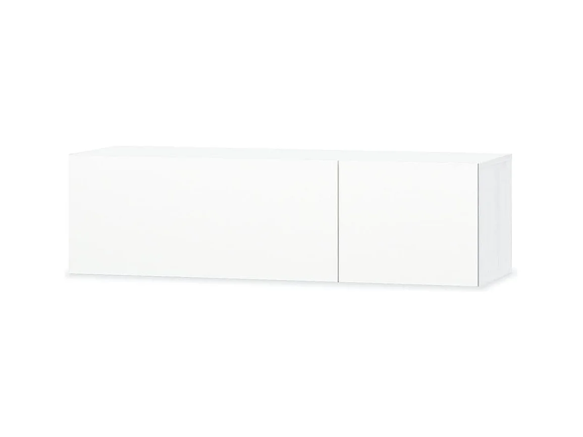 Meuble TV Aggloméré 120x40x34 cm Blanc brillant