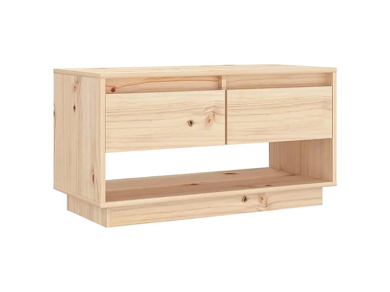 Mueble de TV de madera maciza de pino 74x34x40 cm
