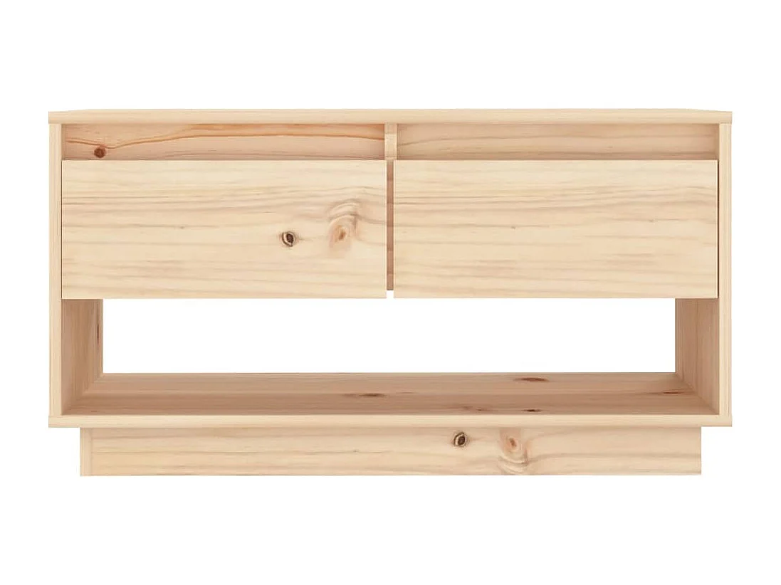 Mueble de TV de madera maciza de pino 74x34x40 cm