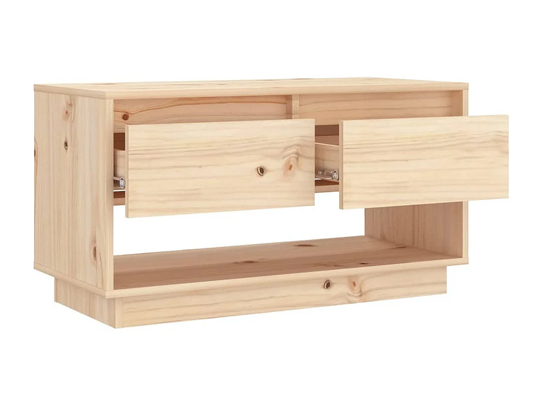 Mueble de TV de madera maciza de pino 74x34x40 cm