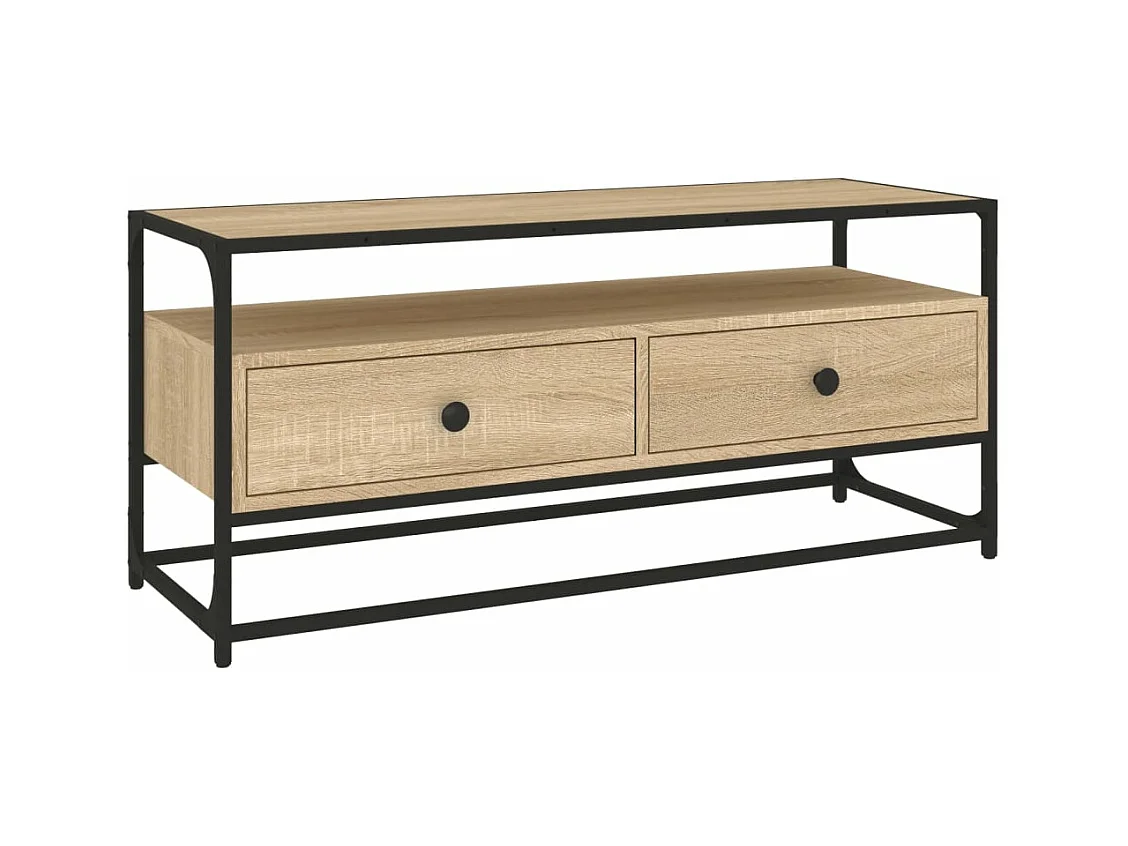 Meuble TV chêne sonoma 100x35x45 cm bois d'ingénierie