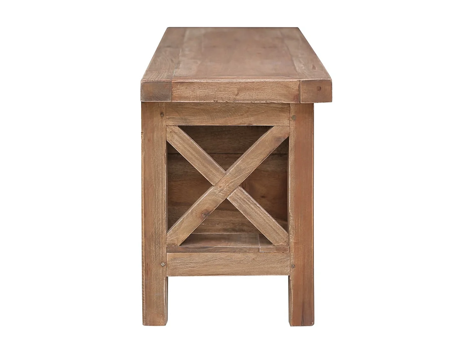 Meuble TV avec 3 tiroirs 120x30x40 cm Bois d'acajou massif