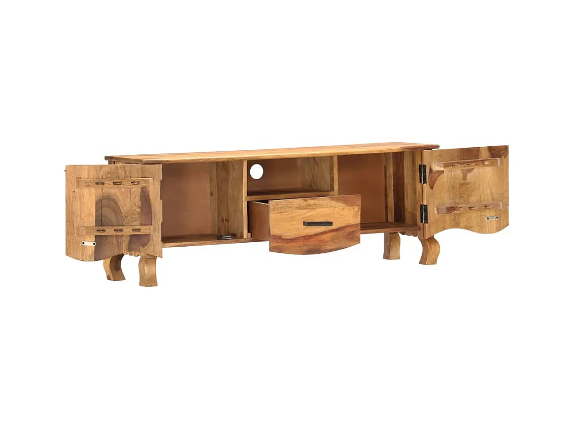 Meuble TV 115 x 30 x 42 cm Bois solide