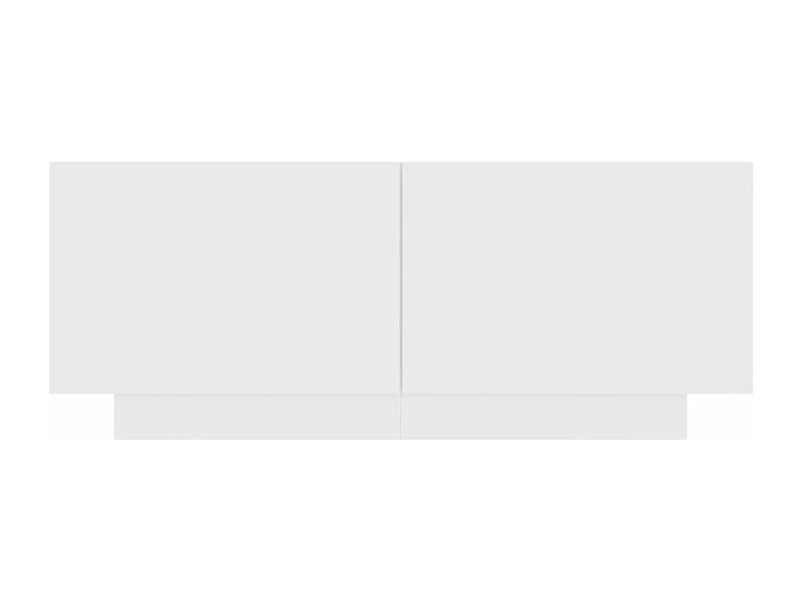 Meuble TV Blanc 100x35x40 cm Aggloméré