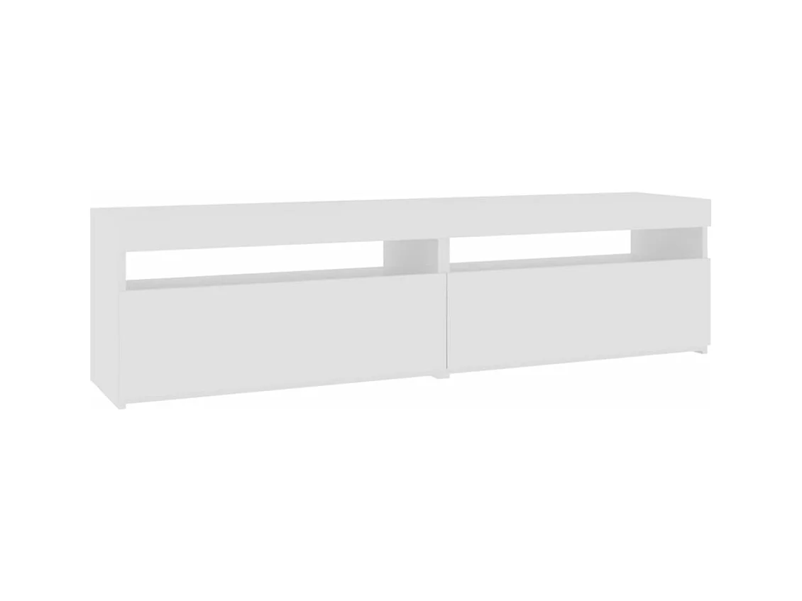 Meubles TV 2 pièces avec lumières LED Blanc 75x35x40 cm