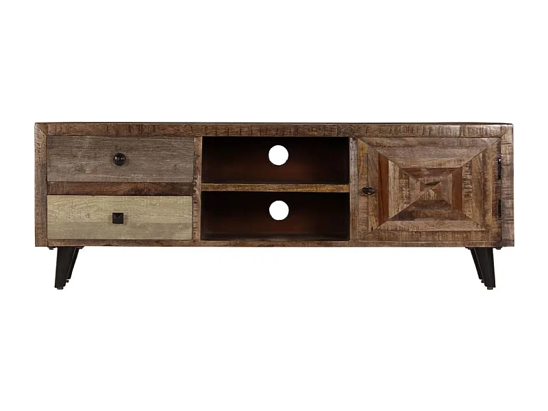 Mueble para TV de madera maciza de mango 118x30x40 cm