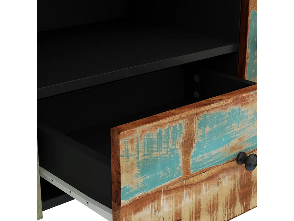 Mueble TV madera reciclada y madera contrachapada 105x33,5x46cm