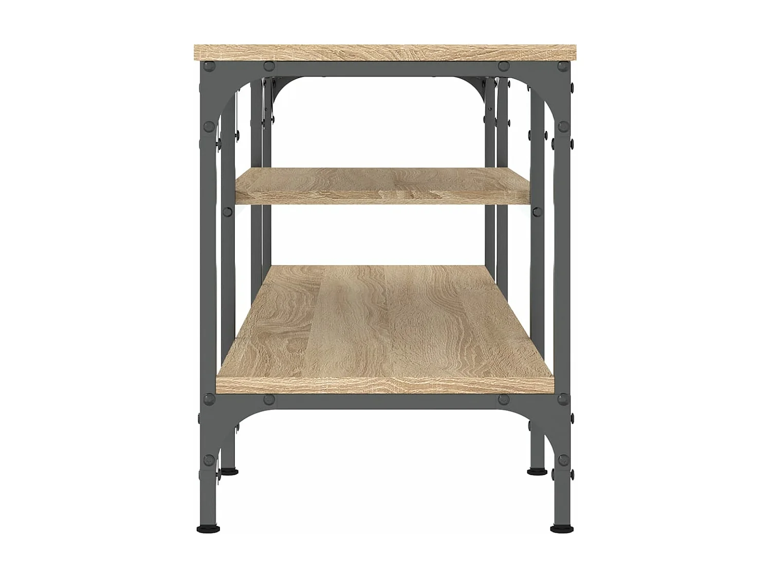 Meuble TV chêne sonoma 121x35x45 cm bois d'ingénierie et fer