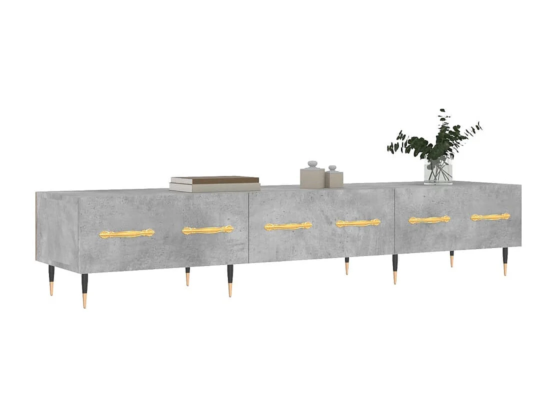 Tv-meubel 150x36x30 cm bewerkt hout betongrijs