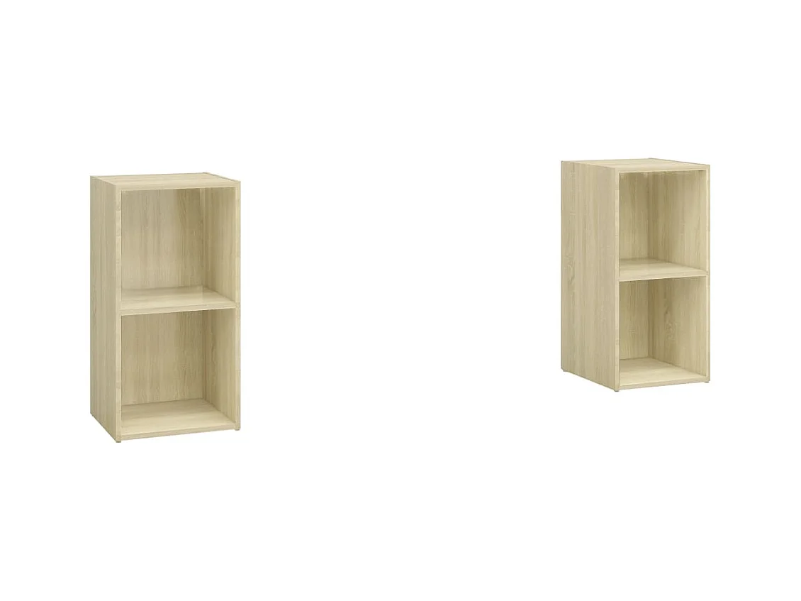 Meubles TV 2 pièces Chêne sonoma 72x35x36,5 cm Aggloméré