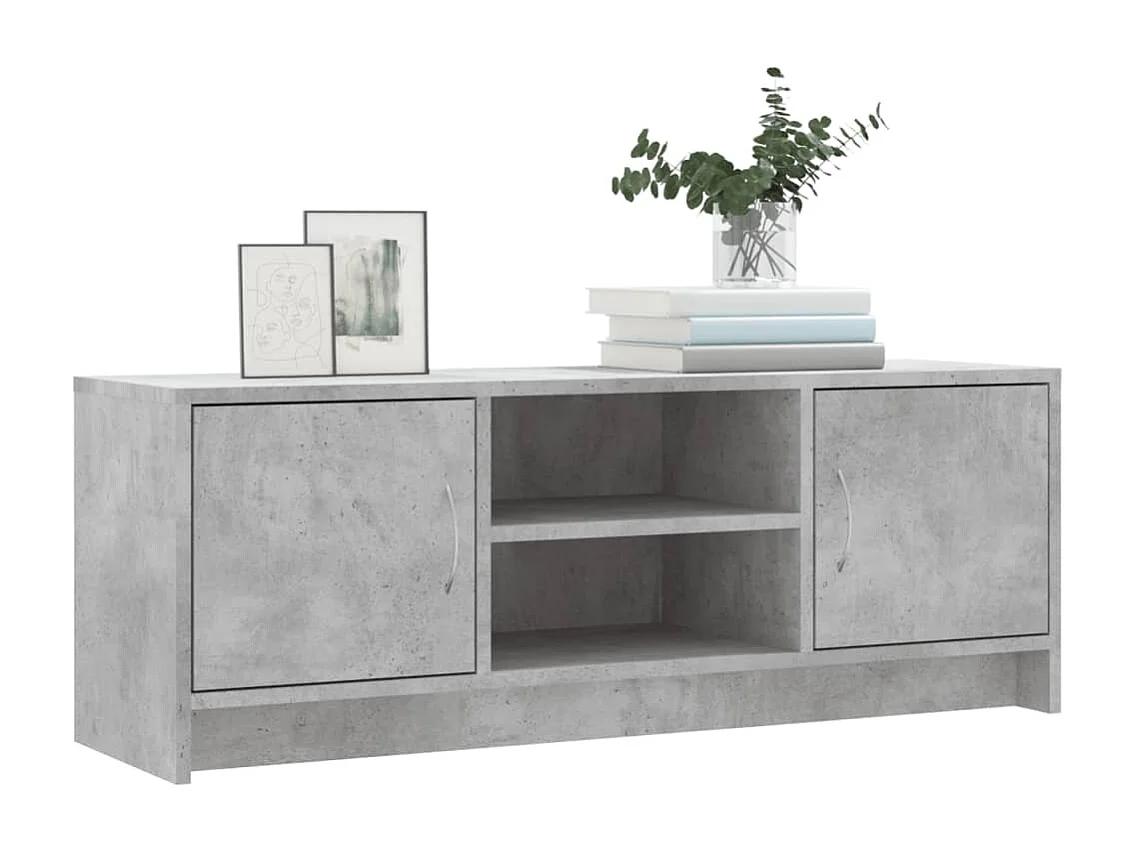 Tv-meubel 102x30x37,5 cm bewerkt hout betongrijs