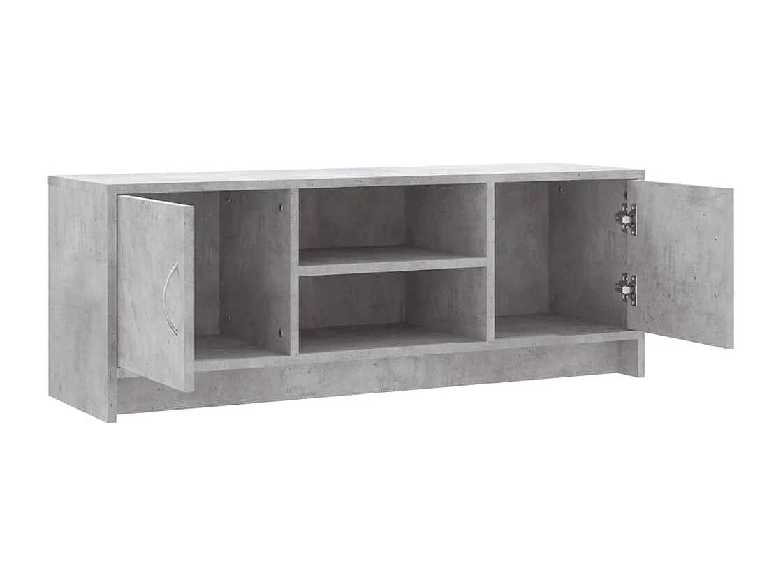 Tv-meubel 102x30x37,5 cm bewerkt hout betongrijs