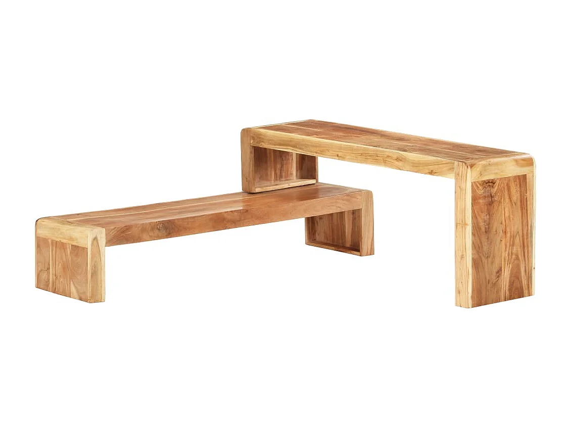 Meubles TV 2 pièces Bois d'acacia massif