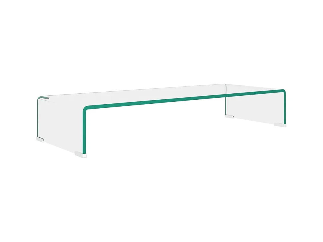 Meuble TV/ pour moniteur 80 x 30 x 13 cm Verre Transparent