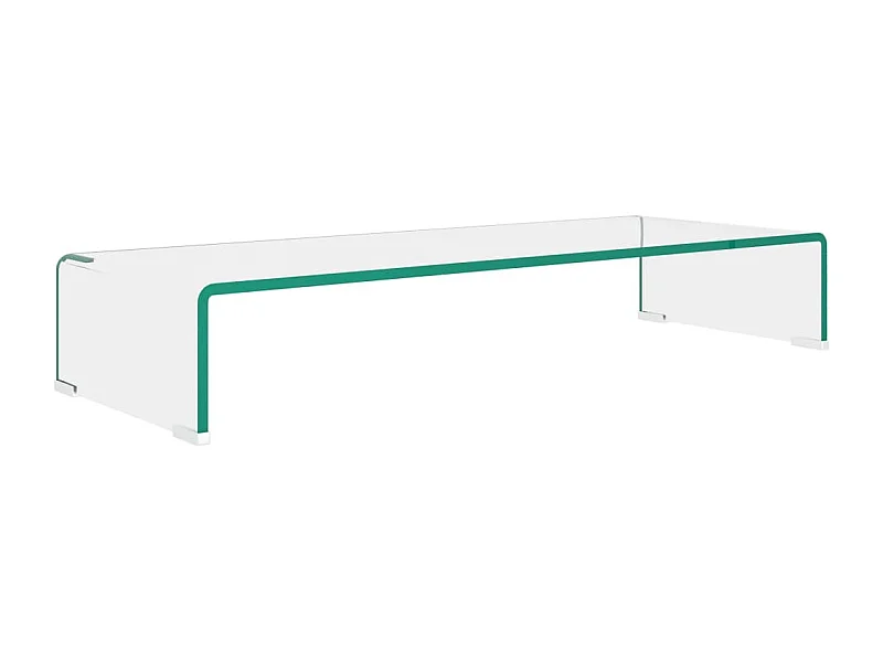 Meuble TV/ pour moniteur 80 x 30 x 13 cm Verre Transparent