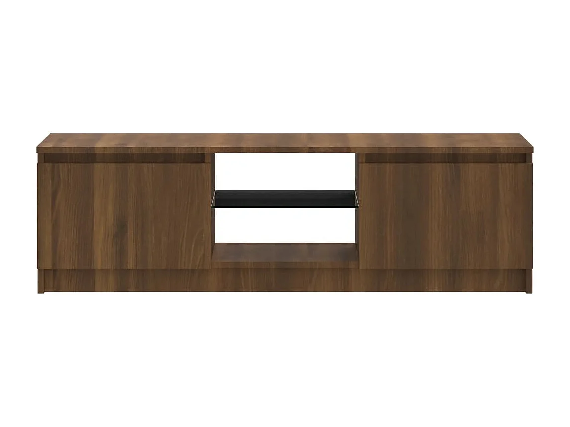 Meuble TV avec lumières LED chêne marron 120x30x35,5 cm