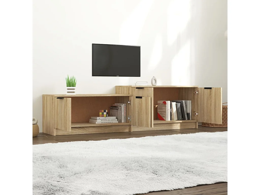 Meuble TV Chêne sonoma 158,5x36x45 cm Bois d'ingénierie
