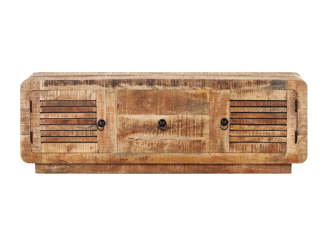 Meuble TV 120x30x40 cm Bois de manguier brut
