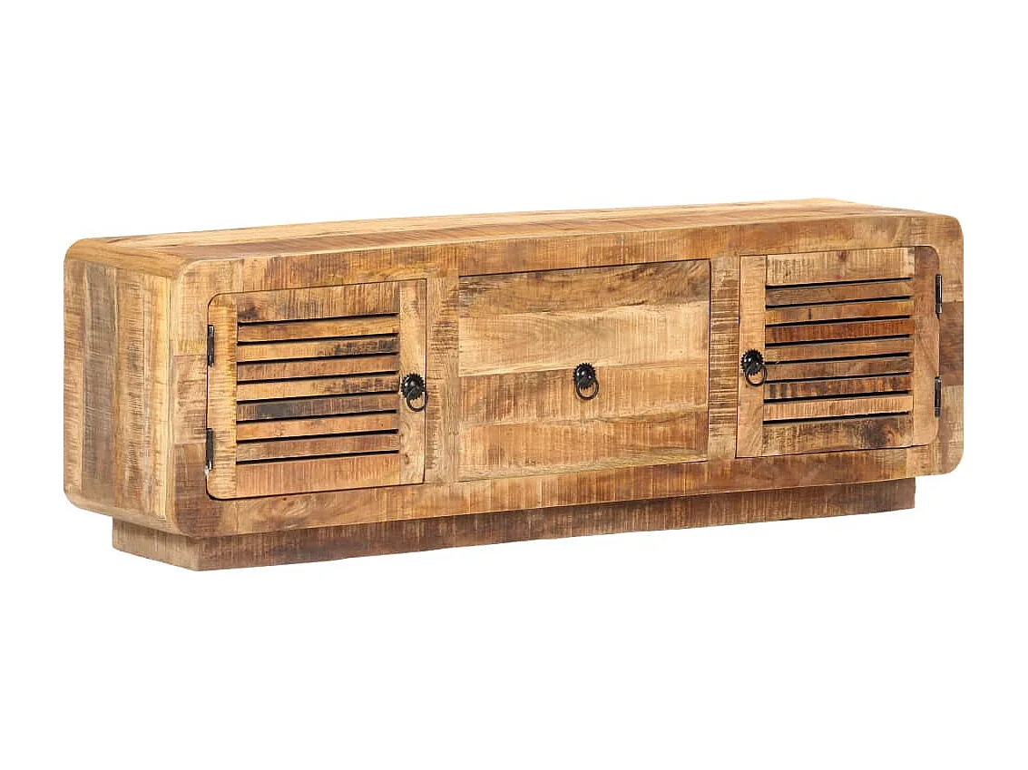 Meuble TV 120x30x40 cm Bois de manguier brut