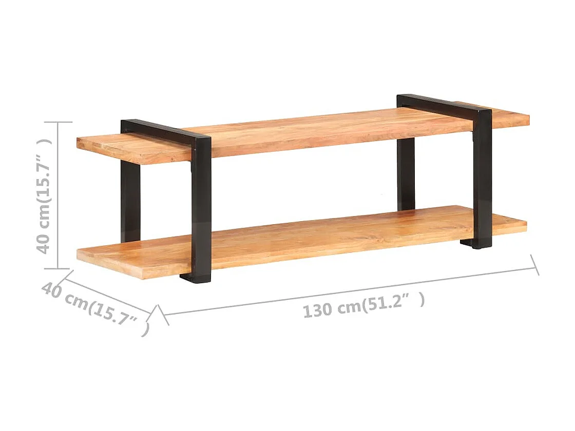 Tv-meubel 130x40x40 cm massief acaciahout