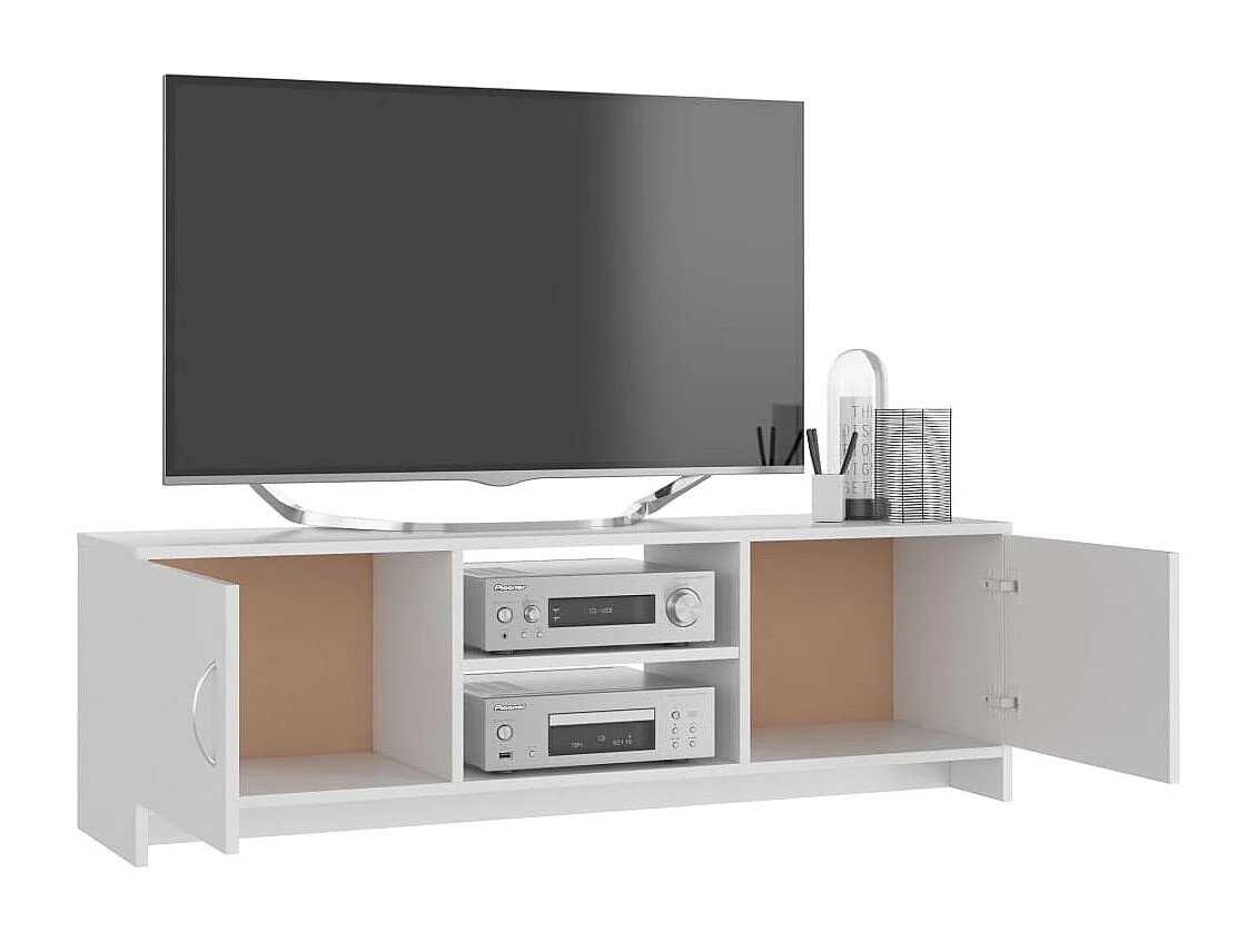 Meuble TV Blanc 120 x 30 x 37,5 cm Bois d'ingénierie