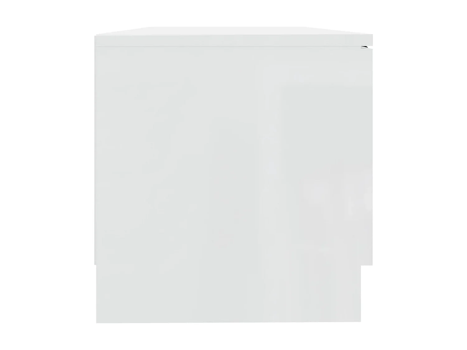 Mueble de TV madera contrachapada blanco brillante 80x35x36,5cm