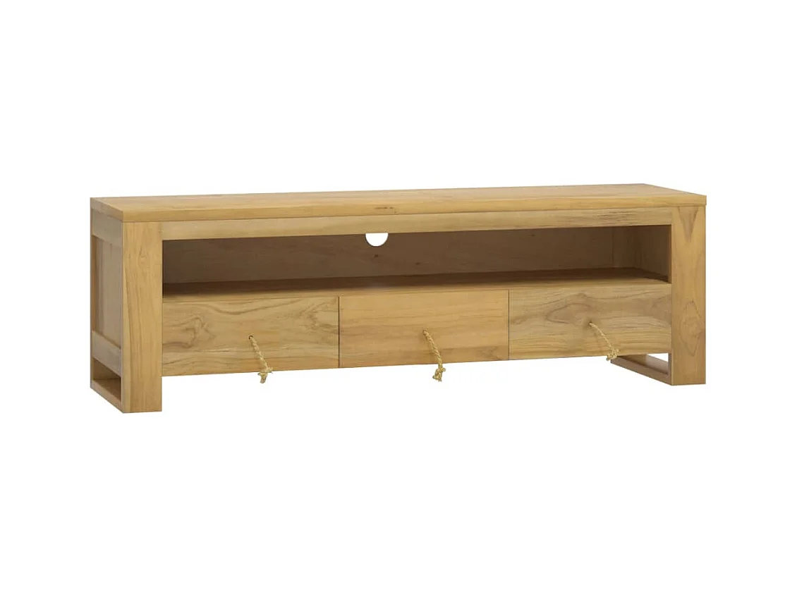 Meuble TV 110x30x35 cm Bois de teck solide
