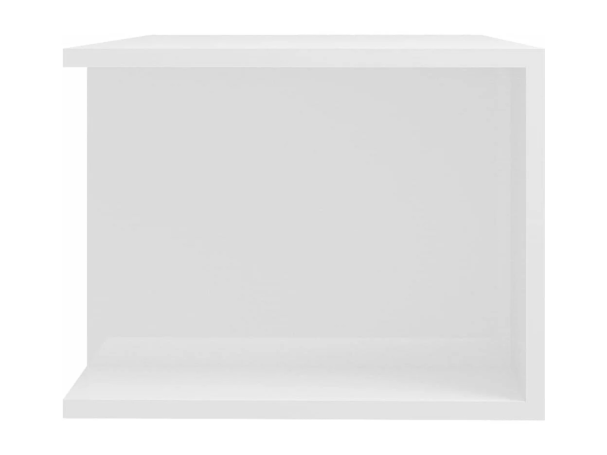 Meuble TV avec lumières LED blanc brillant 90x39x30 cm