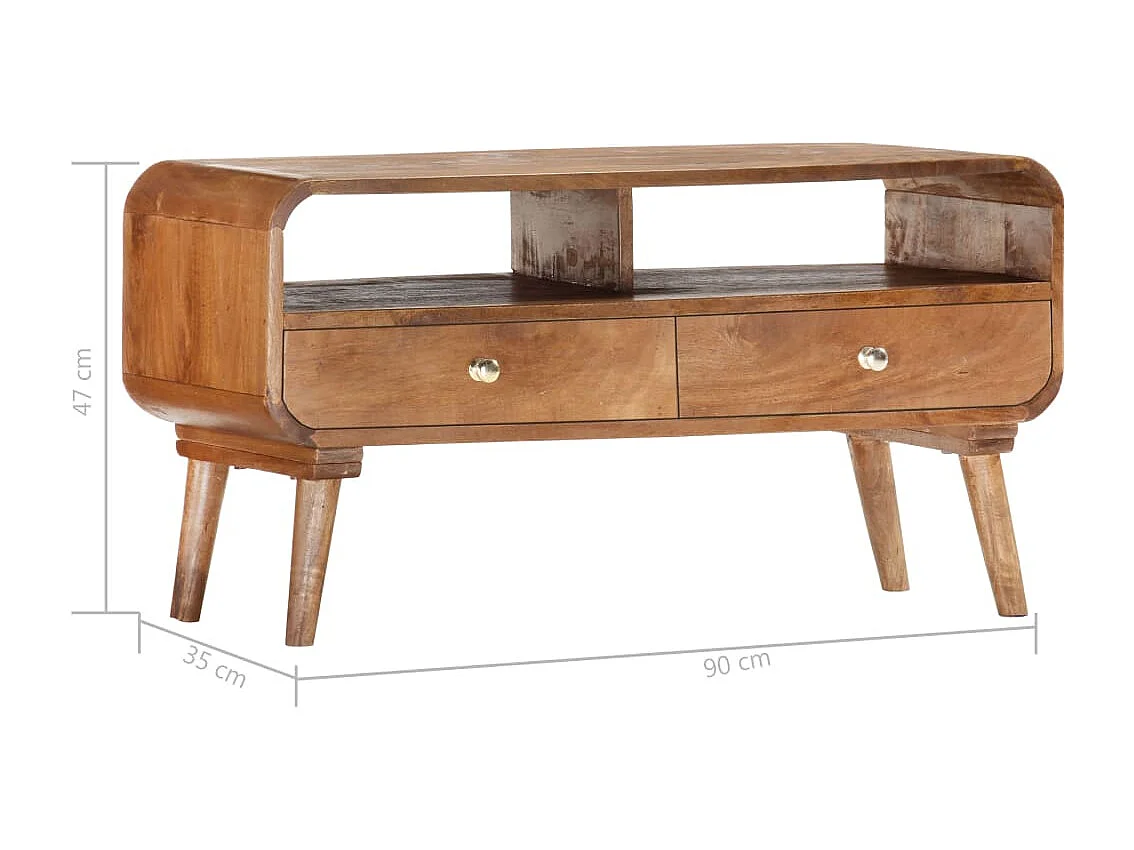 Tv-meubel 90x30x47 cm massief mangohout