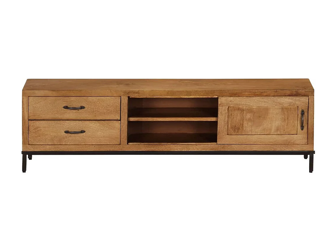 Mueble para TV de madera de mango maciza 140x30x40 cm