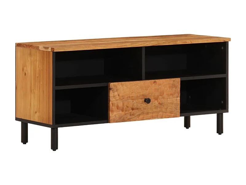 Meuble TV 100x33x46 cm bois d'acacia solide