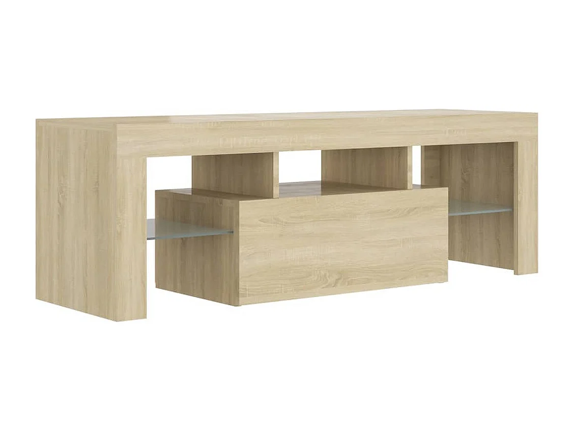 Meuble TV avec lumières LED chêne sonoma 120x35x40 cm