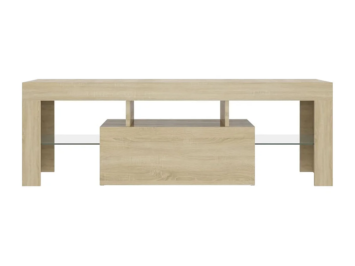 Meuble TV avec lumières LED chêne sonoma 120x35x40 cm