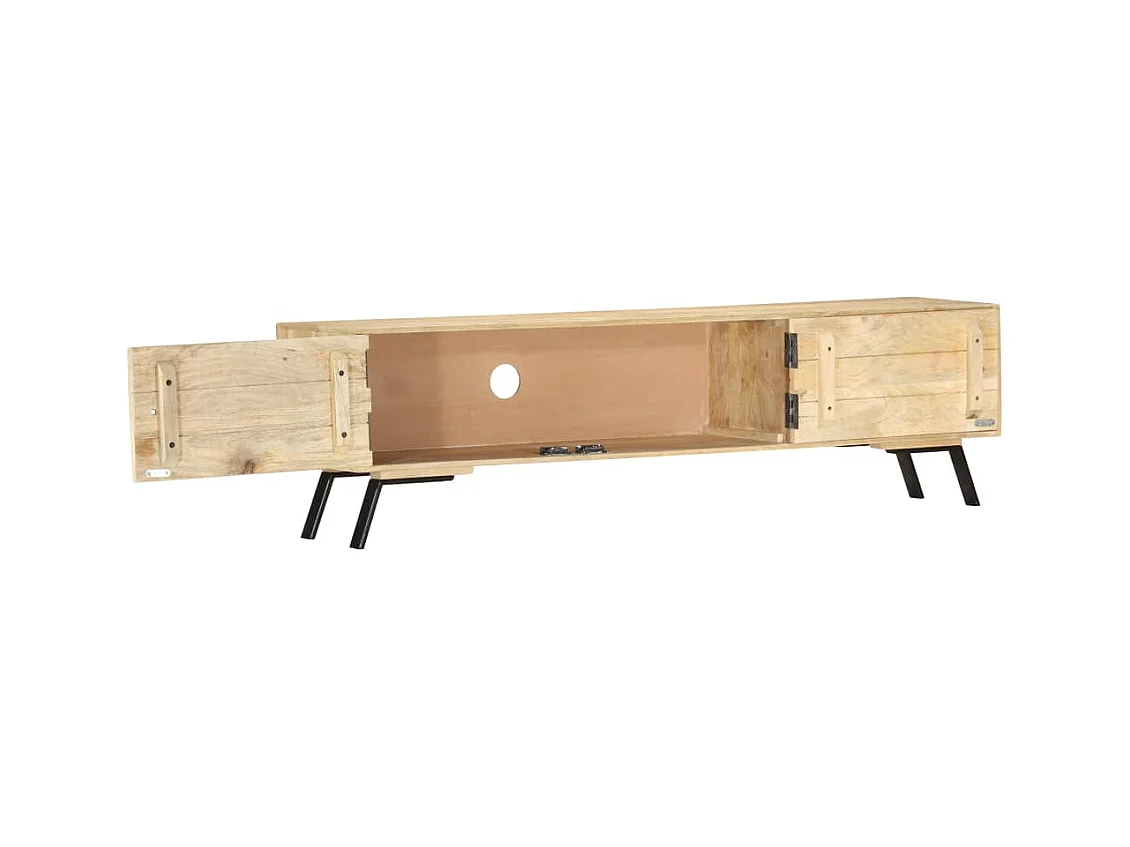 Meuble TV 140x30x40 cm Bois de manguier massif