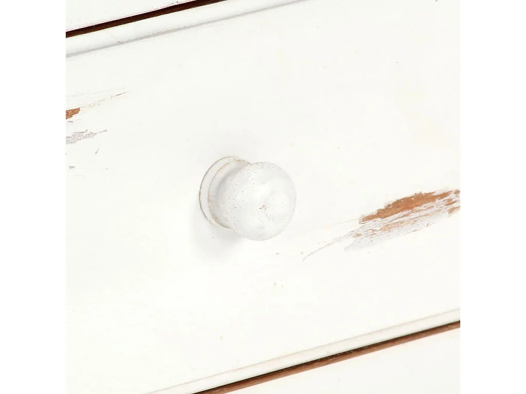 Meuble TV Blanc 120x30x40 cm Bois d'acacia massif