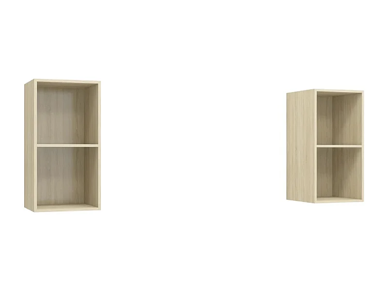 Muebles de salón de pared 2 piezas madera ingeniería roble Sonoma