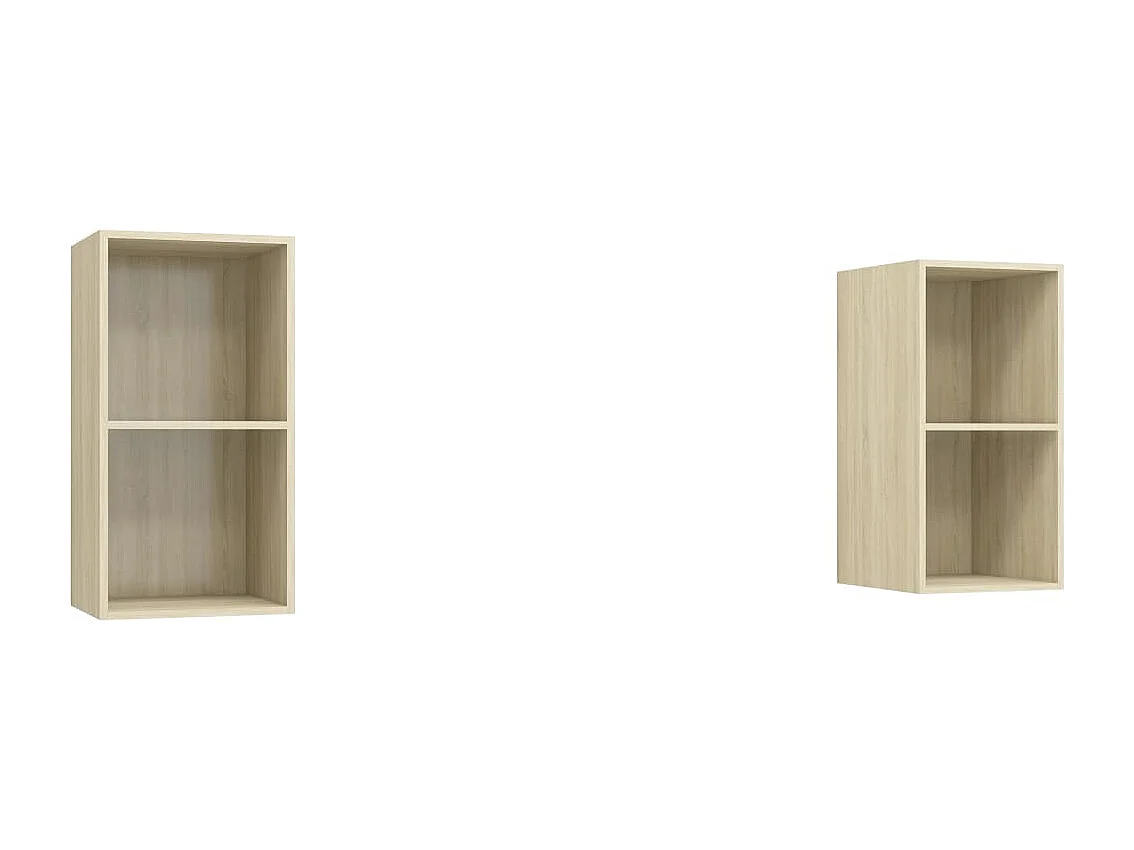 Muebles de salón de pared 2 piezas madera ingeniería roble Sonoma