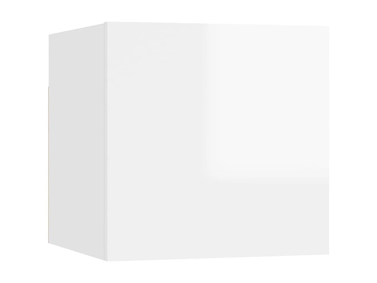 Meuble TV mural Blanc brillant 30,5x30x30 cm