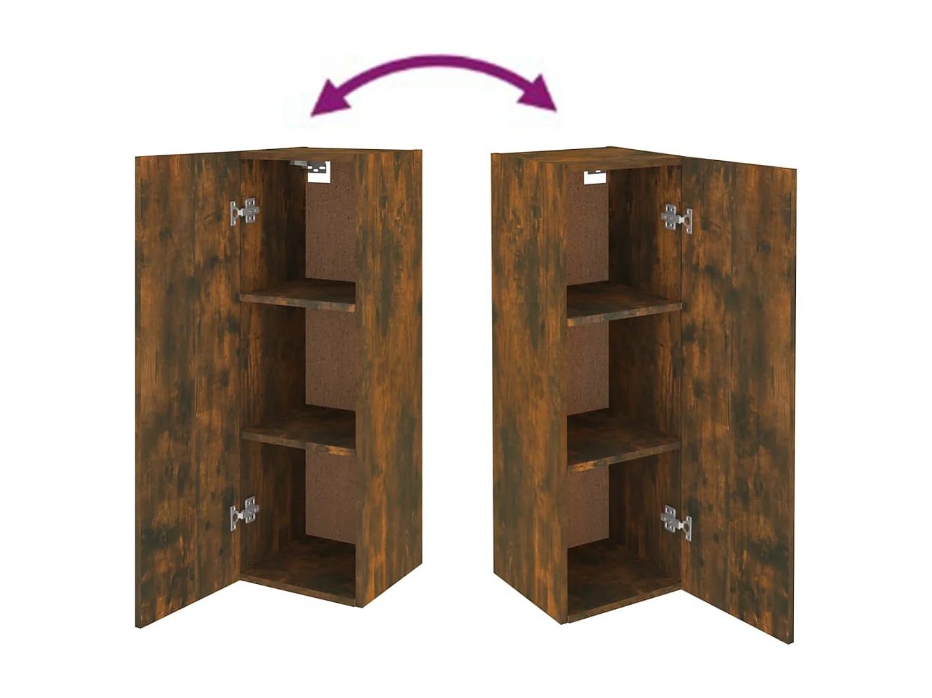 Meubles TV 2 pièces Chêne fumé 30,5x30x90 cm Bois d'ingénierie