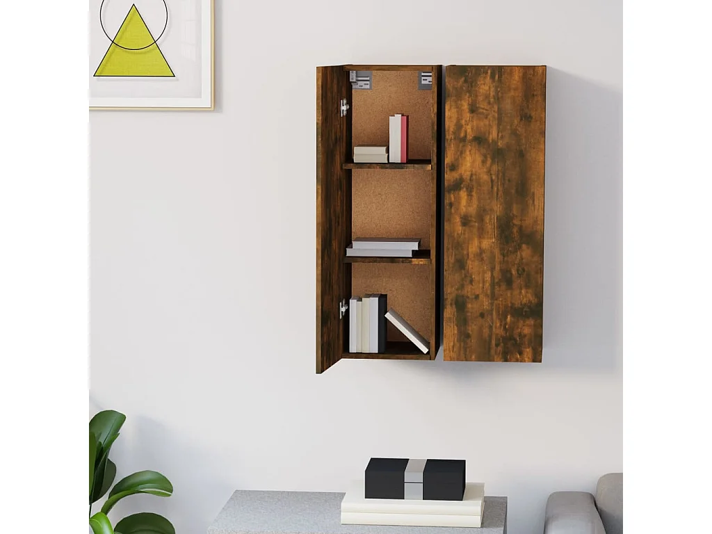 Meubles TV 2 pièces Chêne fumé 30,5x30x90 cm Bois d'ingénierie