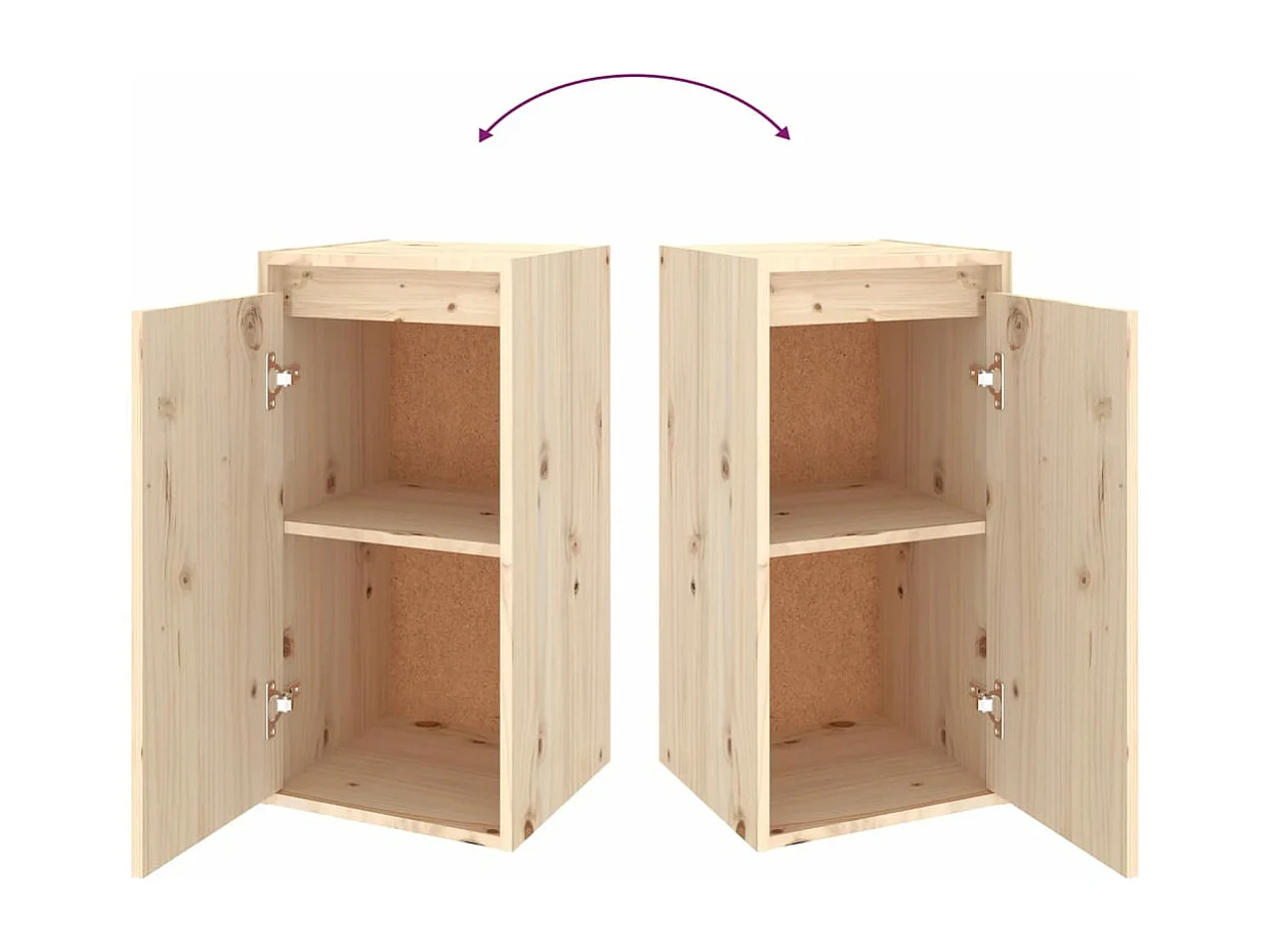 Meubles TV 4 pièces Bois massif de pin