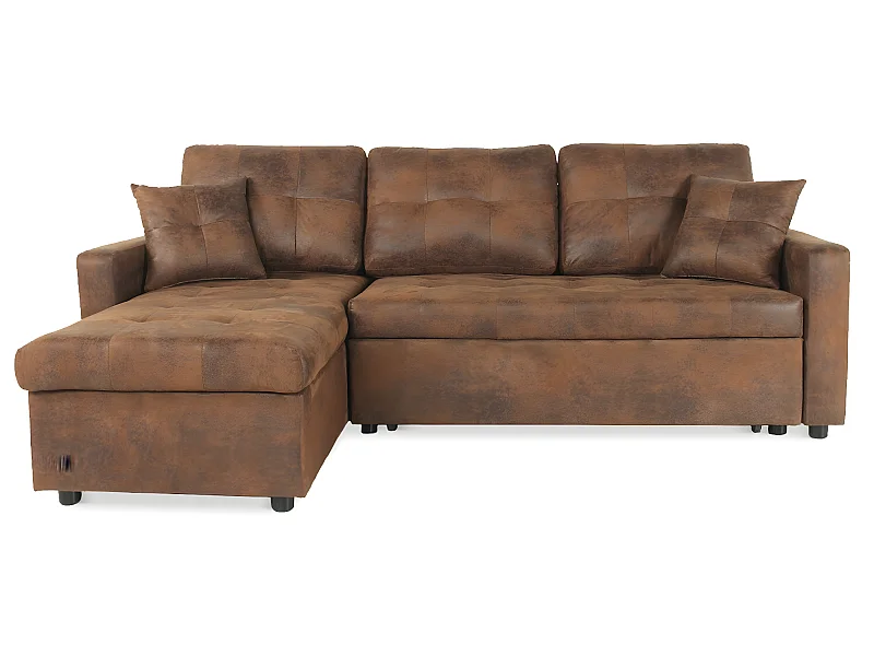 Canapé d'angle convertible Cuero Vintage