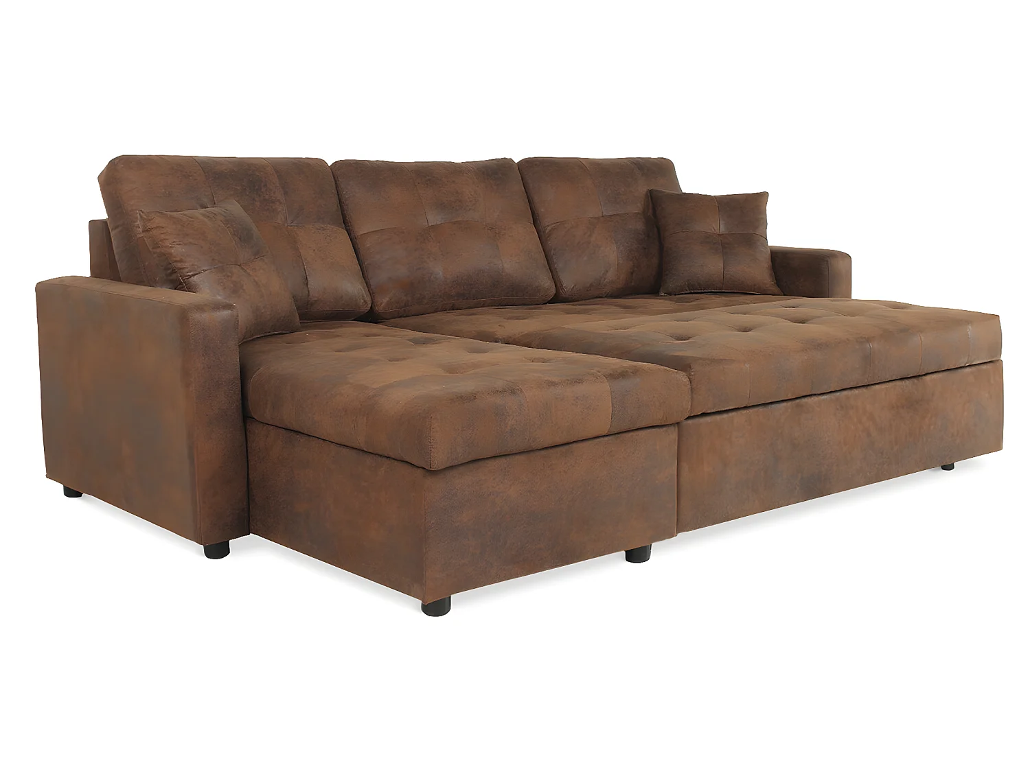 Canapé d'angle convertible Cuero Vintage