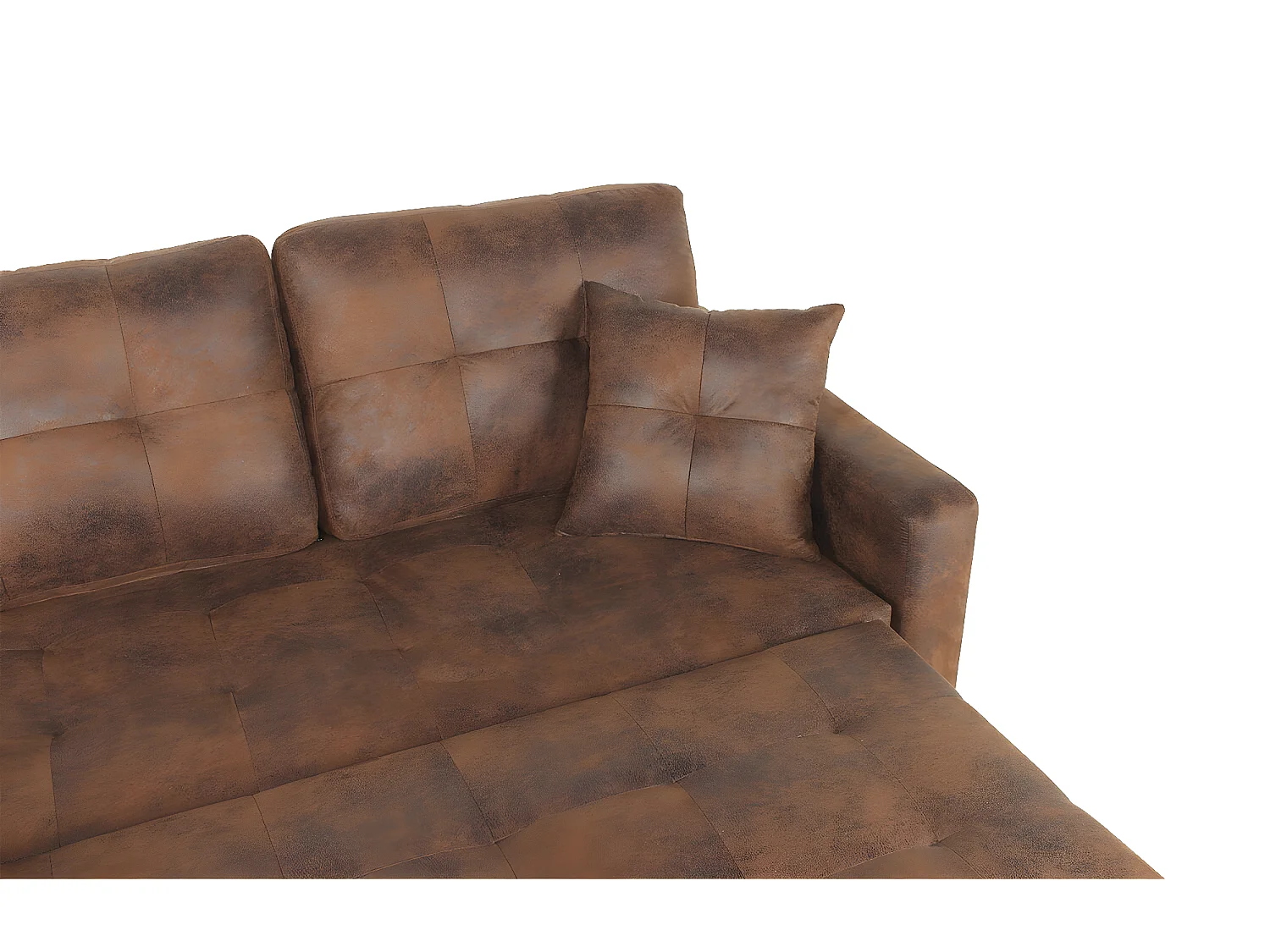 Canapé d'angle convertible Cuero Vintage