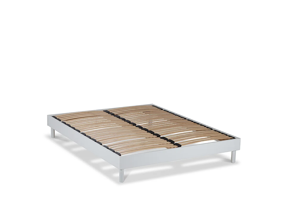 Sommier en kit à lattes couleur bois naturel 90x200