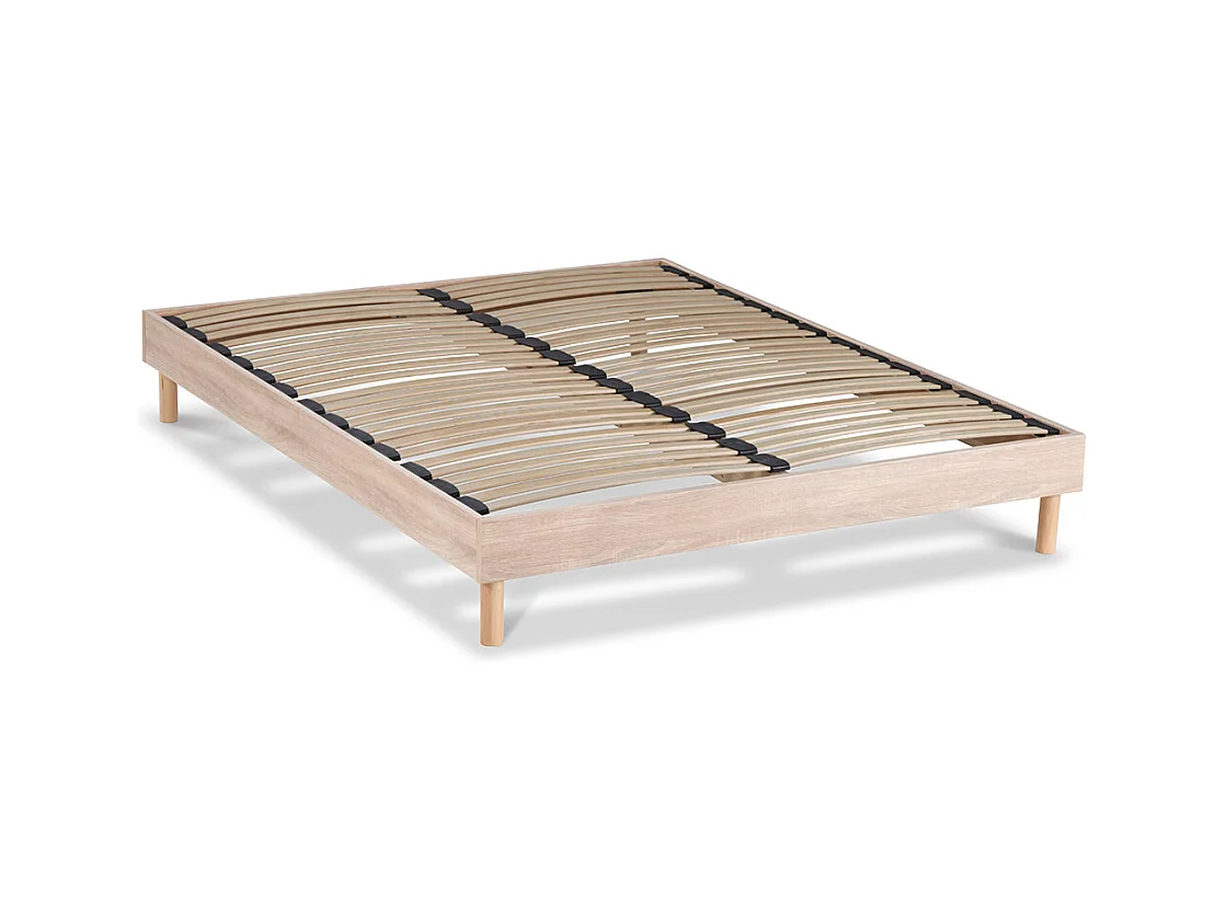 Sommier à lattes en KIT- Bois - Couleur naturelle 160x200 CM